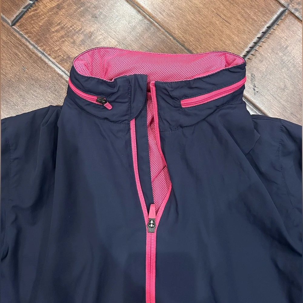 NIKE Navy and Pink Hooded Jacket - Picture 2 of 3